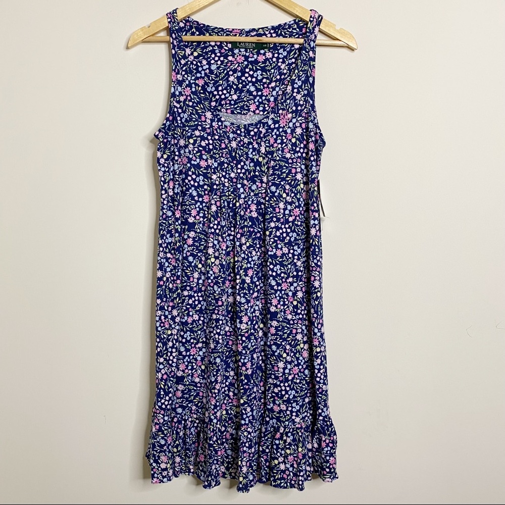 Ralph Lauren Sleeveless Floral Cotton Dress NWT